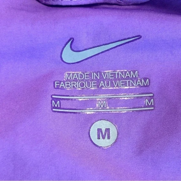 Nike Livestrong purple yellow full zip hooded athletic sports windbreaker Sz M - Picture 9 of 15